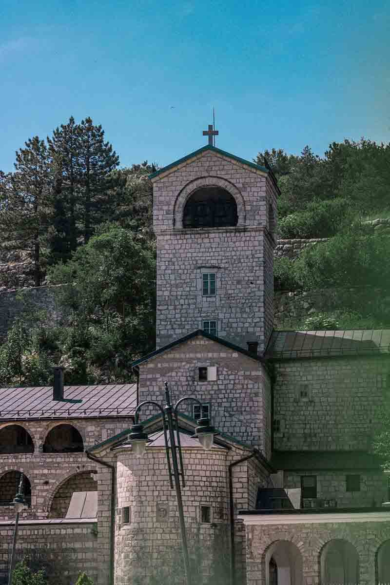 Part of Cetinje Monastery, with church bell.